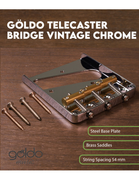 Chevalet Göldo Vintage Telecaster Chromé