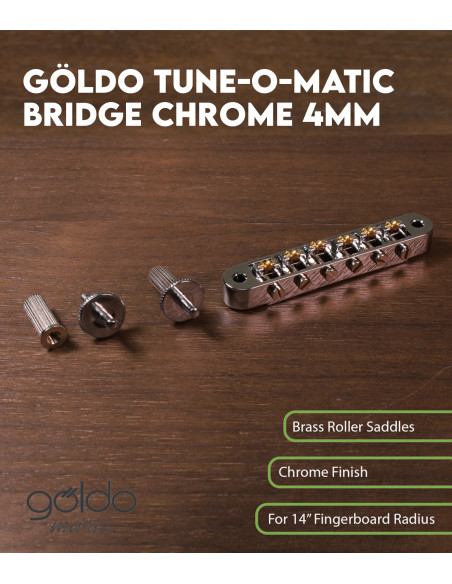 Chevalet Tune-O-Matic 4mm Chrome