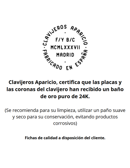 Aparicio Classical Guitar Machine Head Murcia Model  24K Matte Gold/Ivory | Maderas Barber
