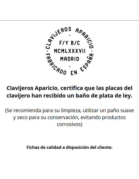 Clavijero Aparicio Guitarra Clásica Modelo Cuenca Plata de Ley/Ébano | Maderas Barber
