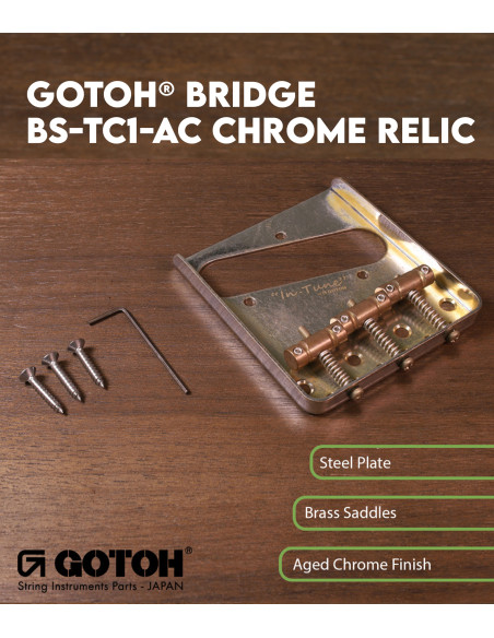 Gotoh® Bridge BS-TC1-AC Chrome Relic