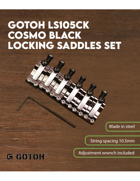 Características Set de Selletas con Bloqueo Cosmo Black Gotoh LS105CK