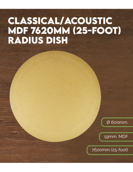 25" Radius MDF solera to build your guitar