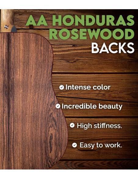 AA Honduras Rosewood Acoustic Guitar Backs | Maderas Barber