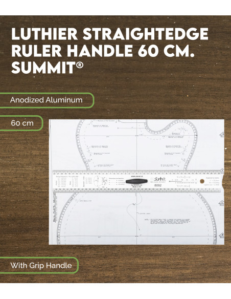 Buy Luthier Straightedge ruler handle 60 cm. SUMMIT®