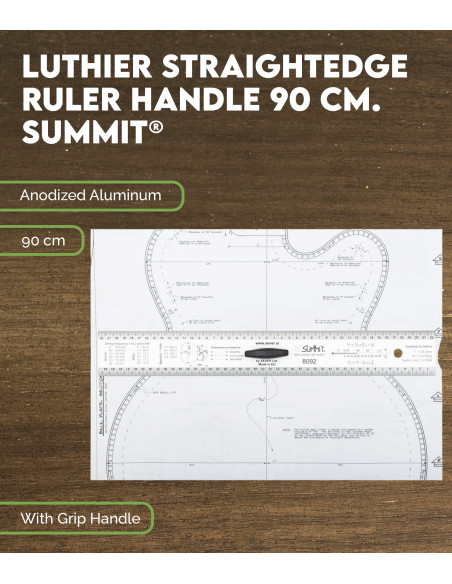 Buy Luthier Straightedge ruler handle 90 cm. SUMMIT®