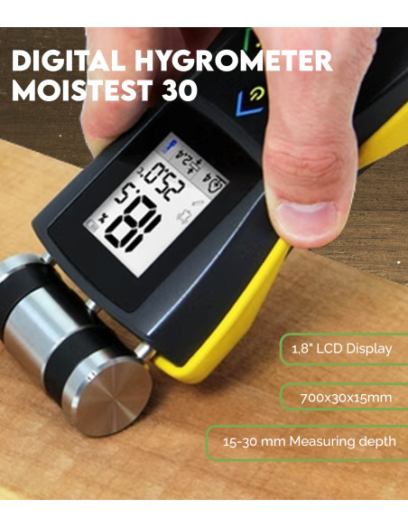 Características Higrómetro digital para madera MoisTest 30