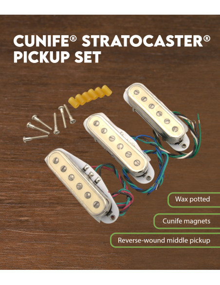 CuNiFe® Stratocaster® Pickup Set | Maderas Barber