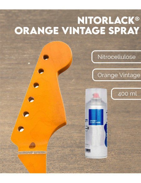 Laque Nitrocellulosique Nitorlack® Orange Vintage Gloss Spray | Maderas Barber