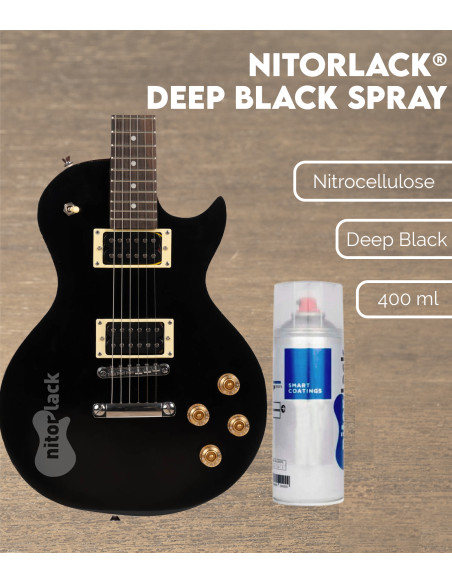 Laca Nitrocelulosa Nitorlack® Deep Black Spray | Maderas Barber