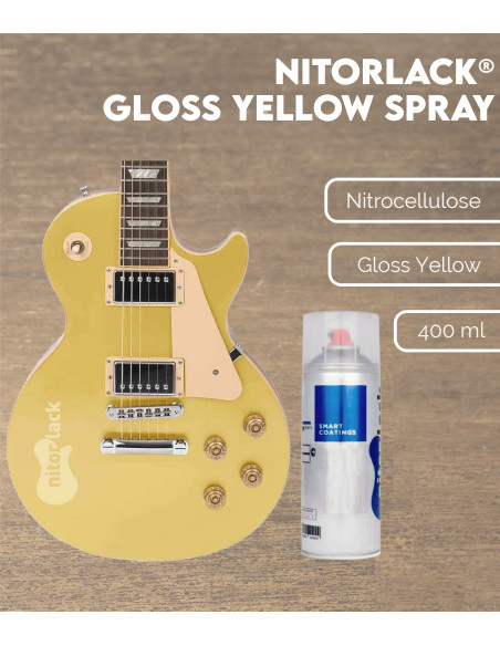 Laque Nitrocellulosique Nitorlack® Gloss Yellow Spray | Maderas Barber