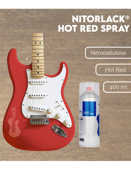 Nitorlack® Hot Rod Red Nitrocellulose Lacquer Spray | Maderas Barber