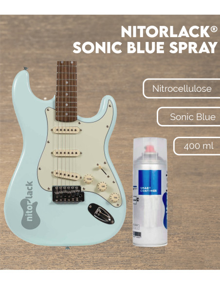 Nitorlack® Sonic Blue Nitrocellulose Lacquer Spray | Maderas Barber