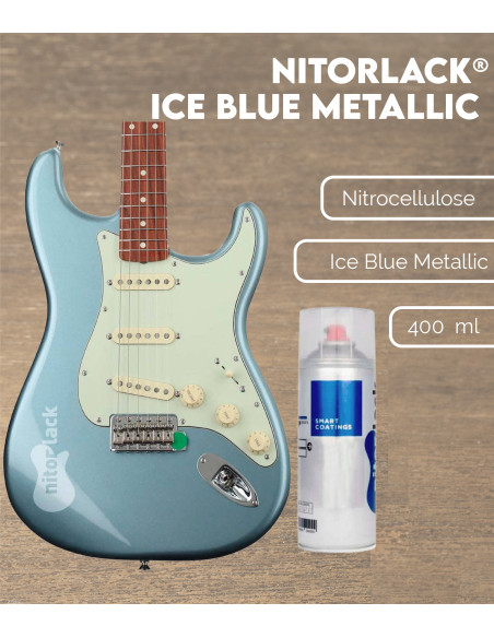 Laca Nitrocelulosa Nitorlack® Ice Blue Metallic Spray | Maderas Barber