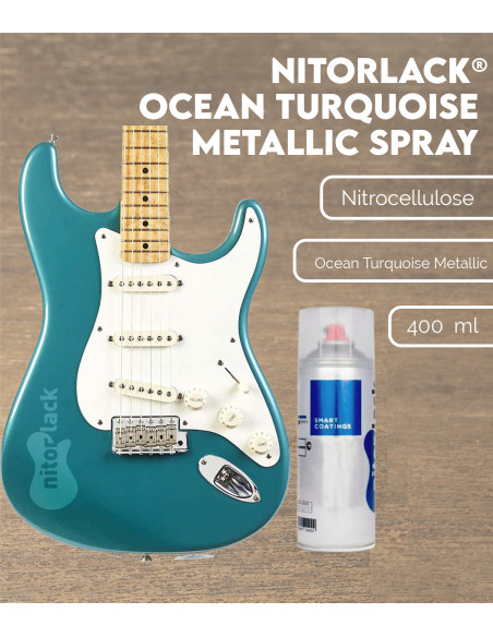 Laque Nitrocellulosique Nitorlack® Ocean Turquoise Metallic Spray | Maderas Barber
