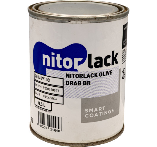 Laque Nitrocellulosique Nitorlack® Vert Olive 0.5l.