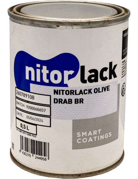 Laque Nitrocellulosique Nitorlack® Vert Olive 0.5l.