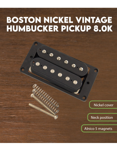 Características Pastilla Vintage Níquel Boston Humbucker 8.0K
