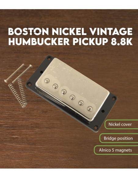 Micro Humbucker Boston Vintage Nickel 8.8K | Maderas Barber