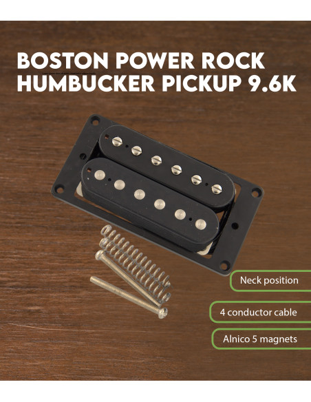 Micro Boston Power Rock Humbucker 9.6K | Maderas Barber