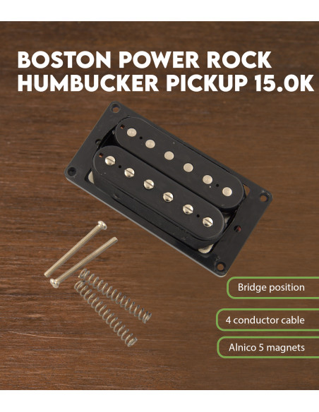 Micro Boston Power Rock Humbucker 15.0K | Maderas Barber