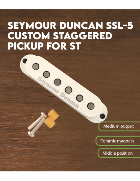 Seymour Duncan Ssl-5 Custom Staggered Pickup for St