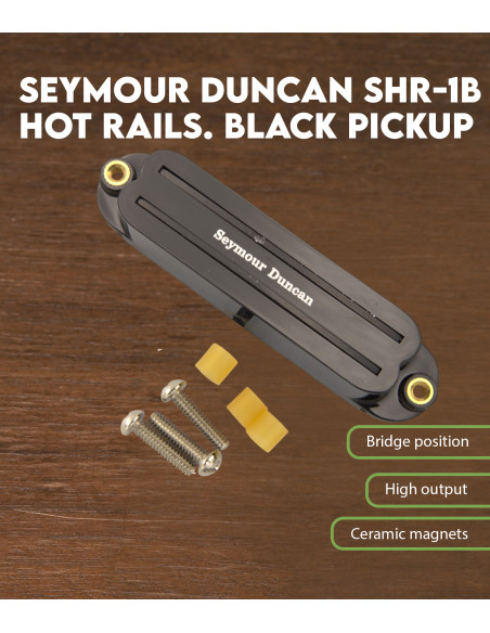 Seymour Duncan Shr-1b Hot Rails. Black Pickup | Maderas Barber