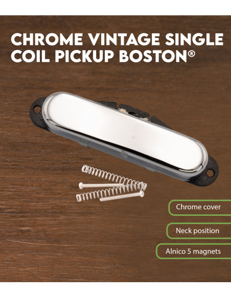 Micro single coil vintage chromé Boston®