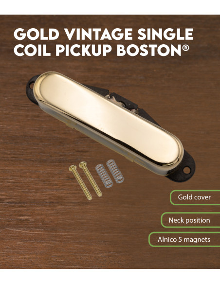 Gold vintage single coil pickup Boston®