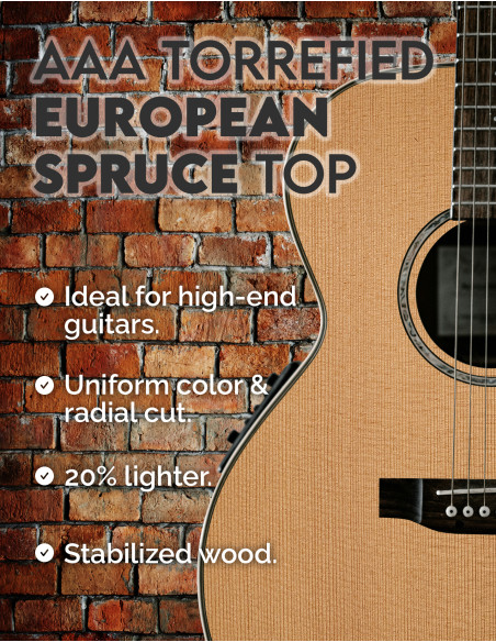 Tapa de Abeto Europeo Torrefactada Especial Guitarra Clásica | Maderas Barber