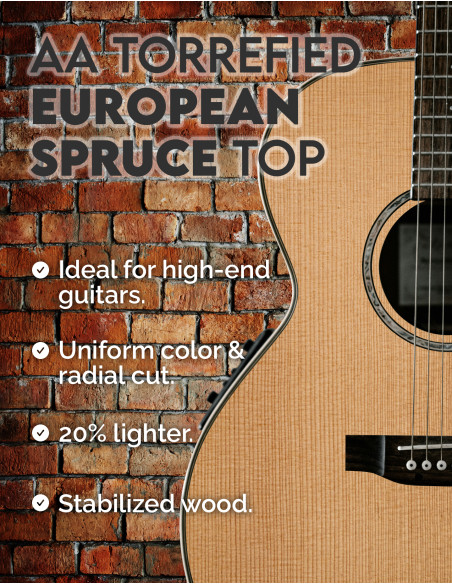 Tapa de Abeto Europeo Torrefactada 1ª Guitarra Clásica | Maderas Barber