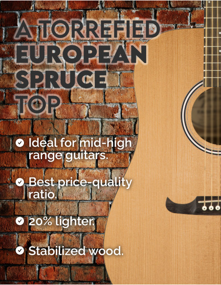 Torrefied A Grade European Spruce Acoustic Guitar Soundboard | Maderas Barber