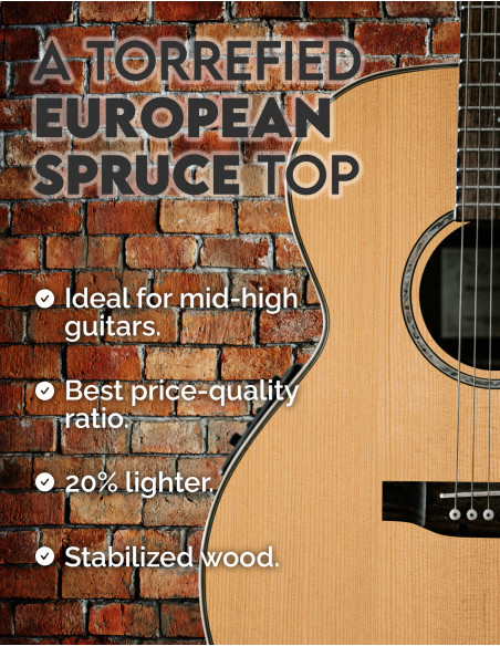 Torrefied A Grade European Spruce Classical Guitar Soundboard | Maderas Barber