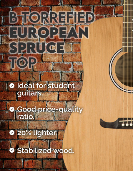Tapa de Abeto Europeo Torrefactada 3ª Guitarra Acústica | Maderas Barber