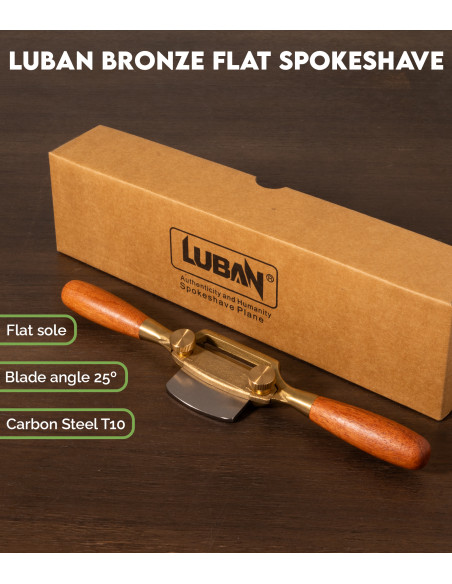 Luban Bronze Flat Spokeshave | Maderas Barber