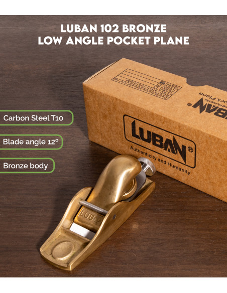 Luban 102 Bronze Low Angle Pocket Plane | Maderas Barber