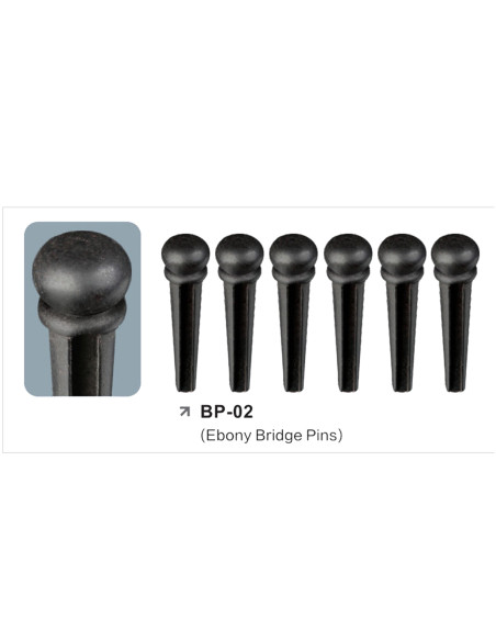 BP-02 Ebony Acoustic Guitar Pins