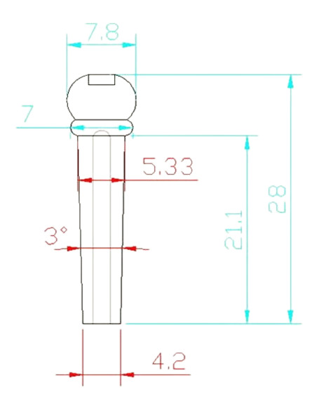 H-04 Ebony Acoustic Guitar Pins