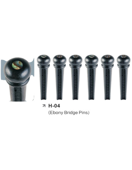 H-04 Ebony Acoustic Guitar Pins