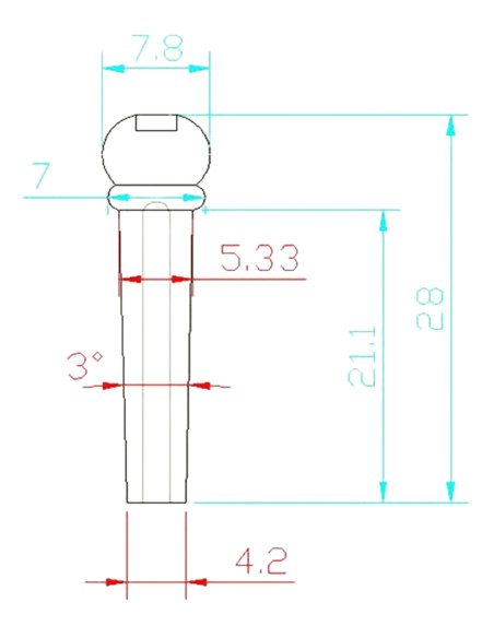 Set Pins Cocobolo Guitarra Acústica BP-06 | Maderas Barber