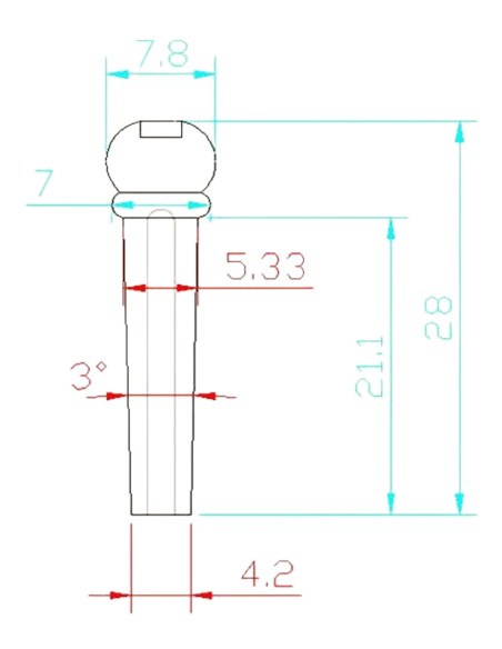 Pins Guitare Acoustique H-07 Ébène