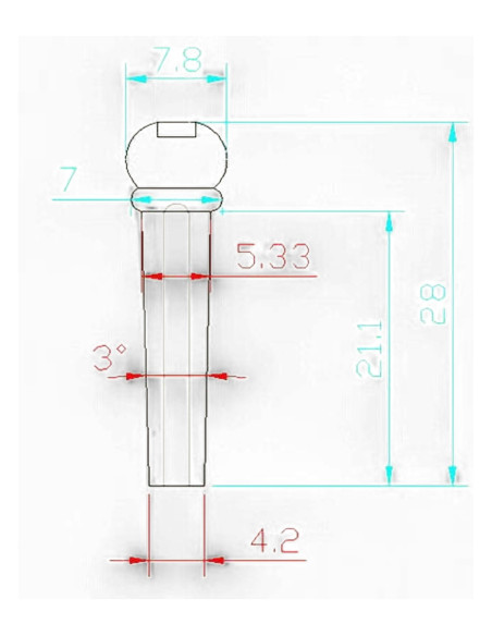 H-03 Bone Acoustic Guitar Pins