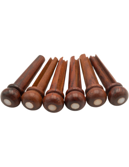 Cocobolo Bridge Pins BP-06 Set | Maderas Barber