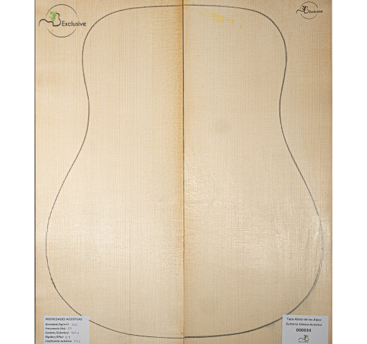 Alpine Spruce Classical/Acoustic Guitar Top MB Exclusive Nº 000034