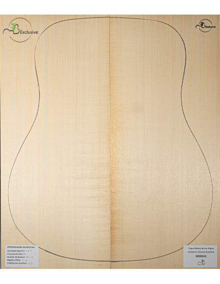 Tapa Abeto de los Alpes Nº 000035 Guitarra Clásica/Acústica MB Exclusive
