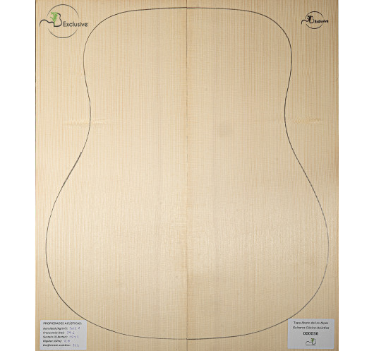 Table en Épicéa des Alpes Nº 000036 Guitare Acoustique MB Exclusive