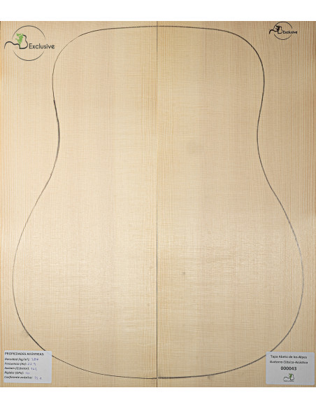 Alpine Spruce Classical/Acoustic Guitar Top MB Exclusive Nº 000043
