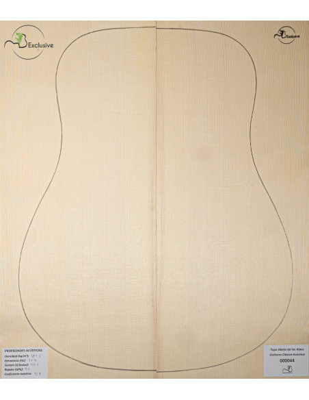 Tapa Abeto de los Alpes Nº 000044 Guitarra Clásica/Acústica MB Exclusive