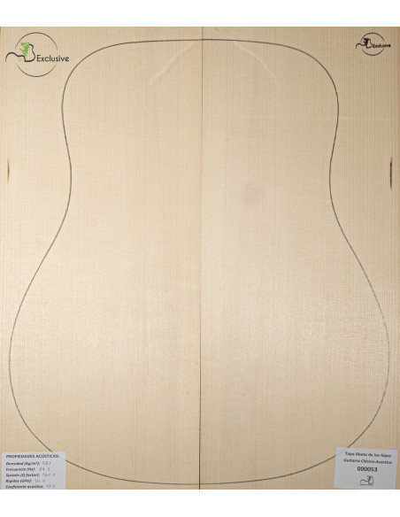Table en Épicéa des Alpes Nº 000053 Guitare Acoustique MB Exclusive