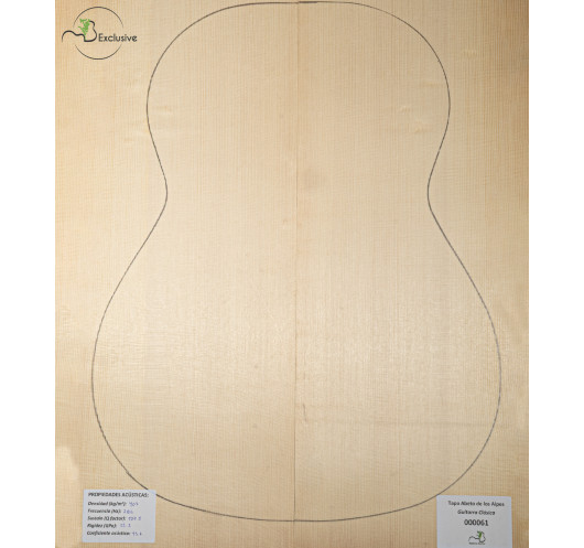 Table en Épicéa des Alpes Nº 000061 Guitare Classique MB Exclusive